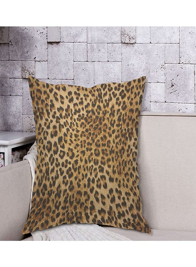 AOYEGO Wild Animal Texture Throw Pillow Cover Cheetah Animal Skin Spotted Dot Block Tiger Jaguar Leather Pillow Case 18x18 Inch Square Cushion Cotton Linen Decorative for Couch Bed Home - Image 4