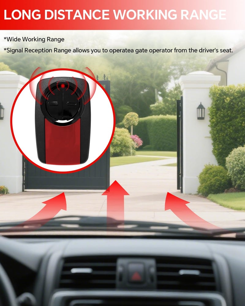 YIKQIDIS Upgrade 375UT 380UT Universal Garage Door Opener Remote Control Replace Liftmaster Garage Door Opener Compatible with 375LM Liftmaster Gate Remote Control 1 Pack - Image 3