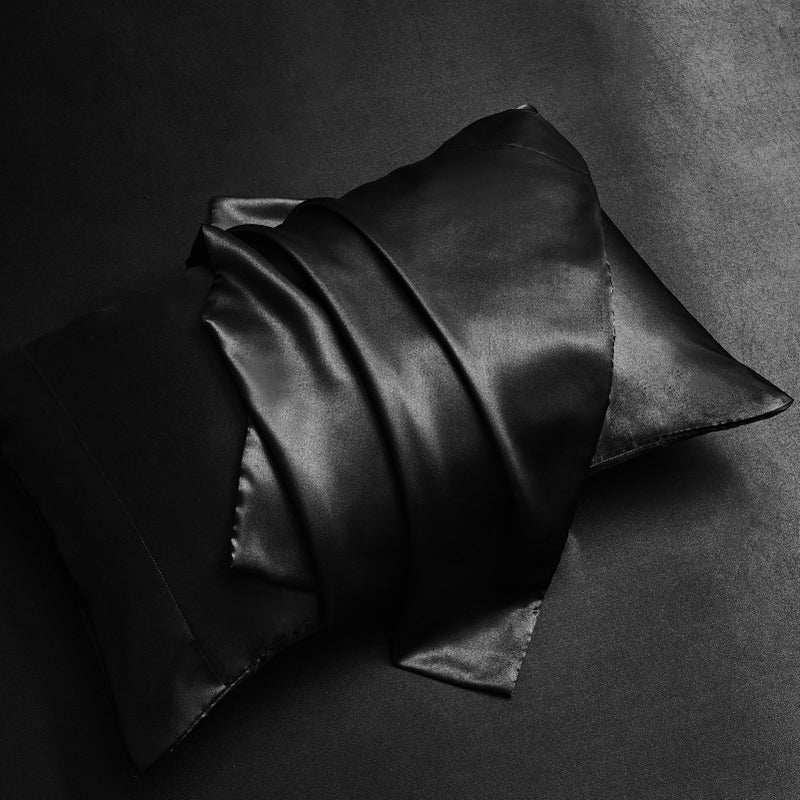 Bedding Six Piece Set Household European and American Solid Color One Piece Imitation Silk Bed Sheet Pillowcase KING - Image 4