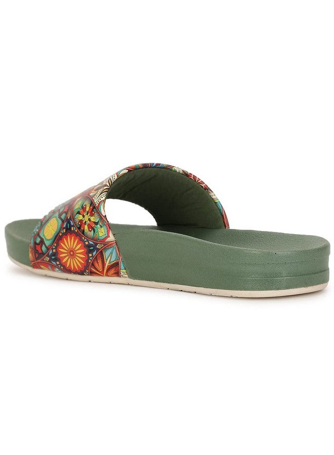 Bata Womens Jule Mule Flip Flops, (5717075), UK 4 Olive - Image 3