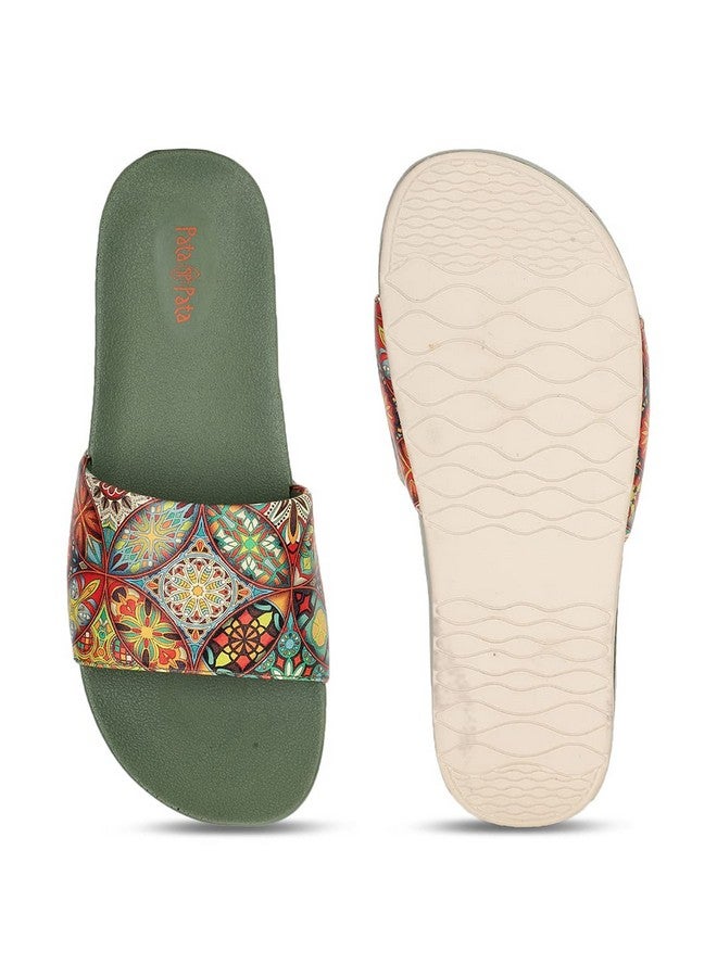 Bata Womens Jule Mule Flip Flops, (5717075), UK 4 Olive - Image 4