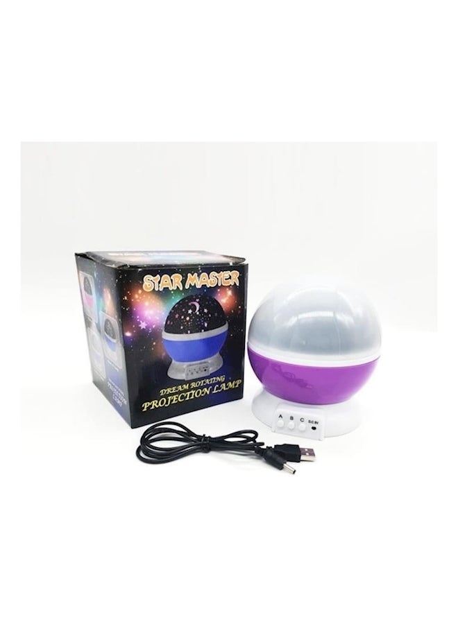 ستار ماستر مصابيح طاولة LED دوارة للإضاءة الليلية بتصميم نجوم مبتكرة أرجواني - Image 3