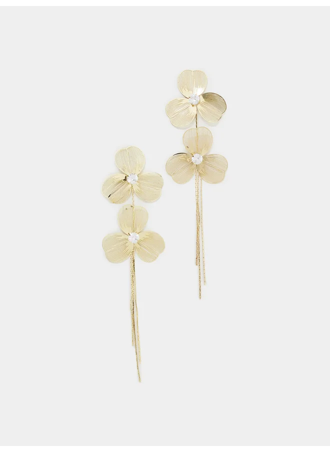 Styli Styli Flower Accent Tassel Earrings