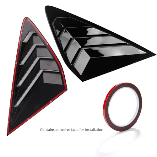 CKE 2pcs Compatible with Honda Accord 2025 2024 2023 Accessories Sport Car Exterior Rear Side Window Louvers Air Vent Scoop Shades Cover Blinds -Bright Black - Image 3