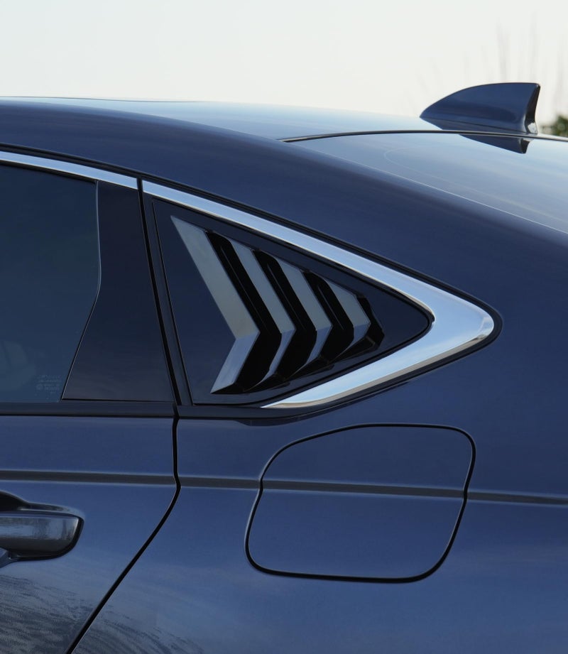 CKE 2pcs Compatible with Honda Accord 2025 2024 2023 Accessories Sport Car Exterior Rear Side Window Louvers Air Vent Scoop Shades Cover Blinds -Bright Black - Image 4