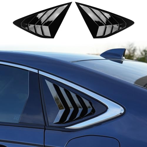 CKE 2pcs Compatible with Honda Accord 2025 2024 2023 Accessories Sport Car Exterior Rear Side Window Louvers Air Vent Scoop Shades Cover Blinds -Bright Black - Image 1