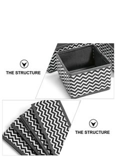 Excefore Foldable Cloth Storage Box, 6 Pcs Closet Dresser Drawer Organizer, Drawer Organizer Clothes, Sundries Storage Box, for Clothes, Socks, Scarves, Ties (Black)  - Image 3