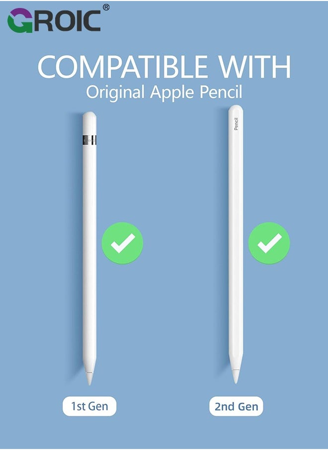 GROIC Replacement Tips for Apple Pencil 2nd Gen & 1st Gen- [8 Pack] Apple Pencil Spare No Wear Out Fine Point Precise Control Durable Apple Pen Tip, Plastic Tips + Metal Tips  - Image 2