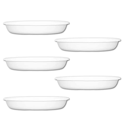 Leafy Tales Bottom Plate/Dripping Tray for Pots, White Color| (8-inch, White, Pack of 5) - Image 5