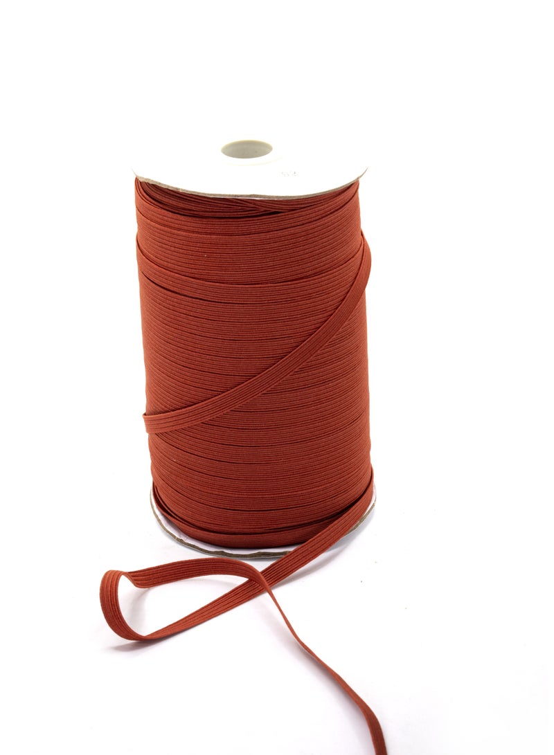 Premium Elastic Band - 6mm, 144 Yards Roll - Rustic Red - Ideal for Sewing and Crafting - Image 1