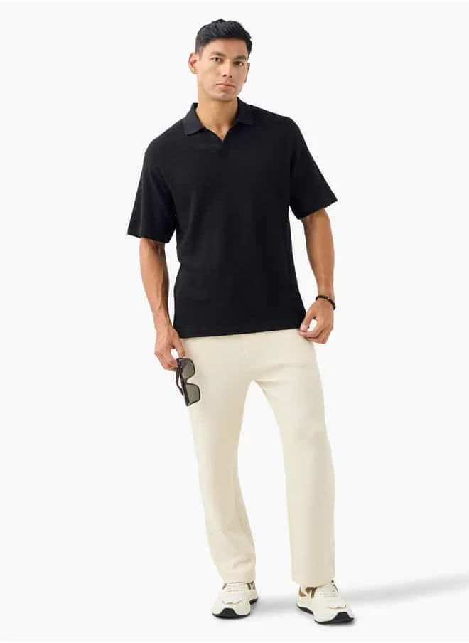 Iconic Textured Polo T-shirt