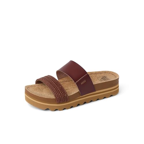 Reef Cushion Vista Hi Women's Comfort Platform Sandals Chocolate - 9 Medium - Image 1