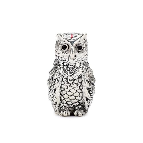 DHRUVS COLLECTION 999 Silver Vastu Owl | Religious & Corporate Decorative Gifts | Handmade Owl Sculpture, Feng Shui Bird, Evil Eye Protection, Paper Weight, Home & Office Table Showpiece - Image 1