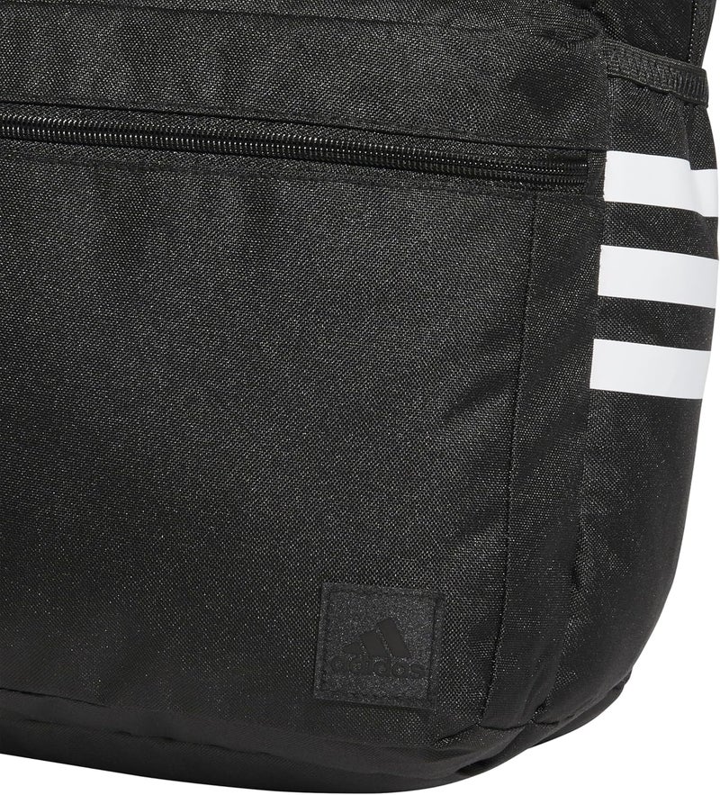 adidas Classic 3Stripe Durable Backpack Student Athletic Sport Laptop Book Bag BlackWhite50 One Size - Image 4