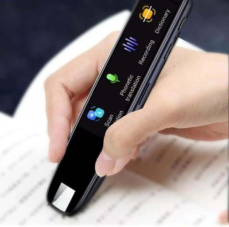 Portable Translation Pen, Digital Translation Pen Scanner, Scanning Translation Pen, Multiple Languages Digital Translator Dictionary Pen (Black) - Image 3
