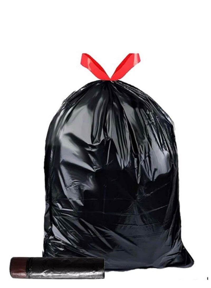 ECO Plastic Drawstring Garbage Bag 30 pieces Black 54x60cm Extra Strong (XS)  - Image 2