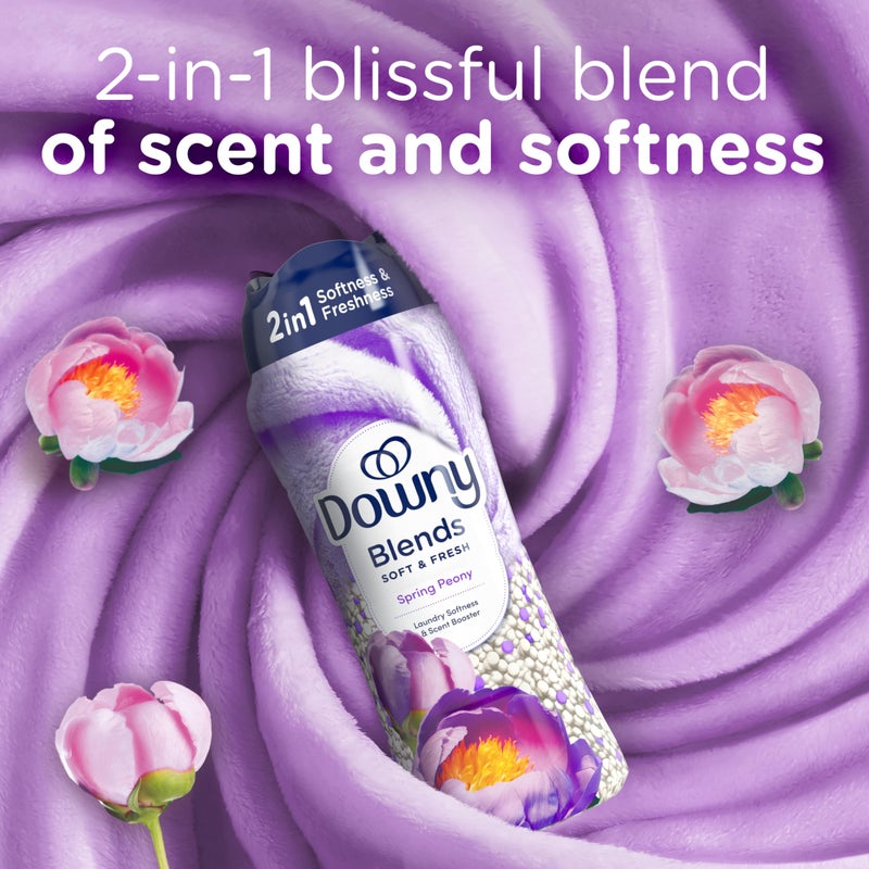 Downy Blends 2-in-1 Soft & Fresh Laundry Scent Booster Beads, Spring Peony Scent, 24.5 OZ, Laundry Softness and Scent Booster - Image 2
