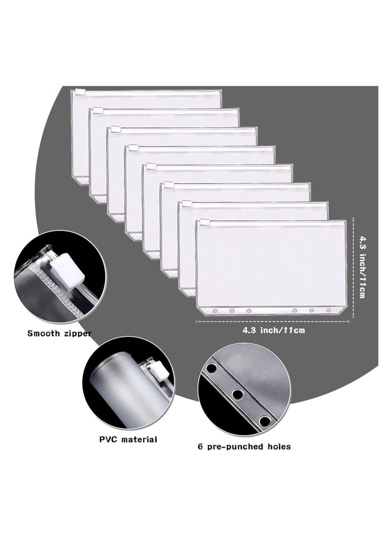 CMGTYYD CMGTYYD A6 Pu Leather Budget Binder,Cash Envelopes for Budgeting, 8 pcs Budget Binder With Magnetic Zipper Envelopes, 12 pcs Budget Sheets, 2 pcs Budget Binder Stickers(Black)  - Image 3
