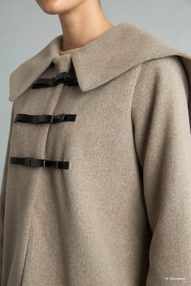 Defacto  Regular Fit Wool-Blend Jacket with Buckle Closure for Women | Best Price UAE