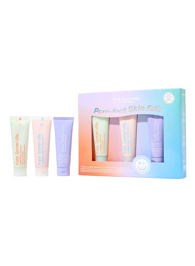 Kate Somerville Pore-fect Holiday Trio Kit | 3-Piece Pore-Clearing Set with Detox Mask, Clarifying Toner & Hydrating Treatment | Smooths Texture, Minimizes Pores & Balances Skin | Holiday Exclusive - Image 1