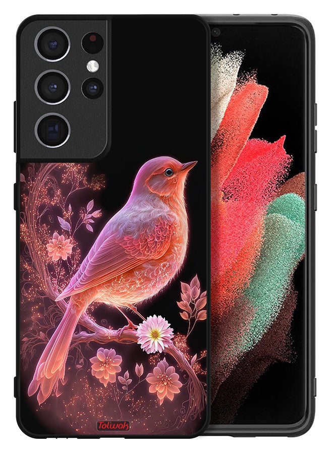 Tolwak Samsung Galaxy S21 Ultra 5G Protective Case Cover Cute Bird Art - Image 2