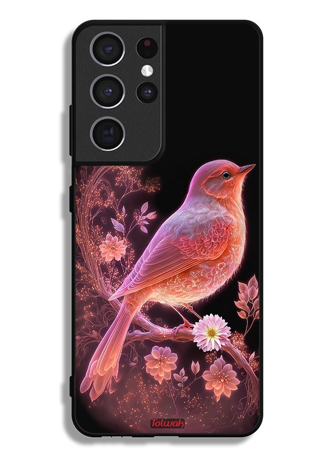 Tolwak Samsung Galaxy S21 Ultra 5G Protective Case Cover Cute Bird Art - Image 3