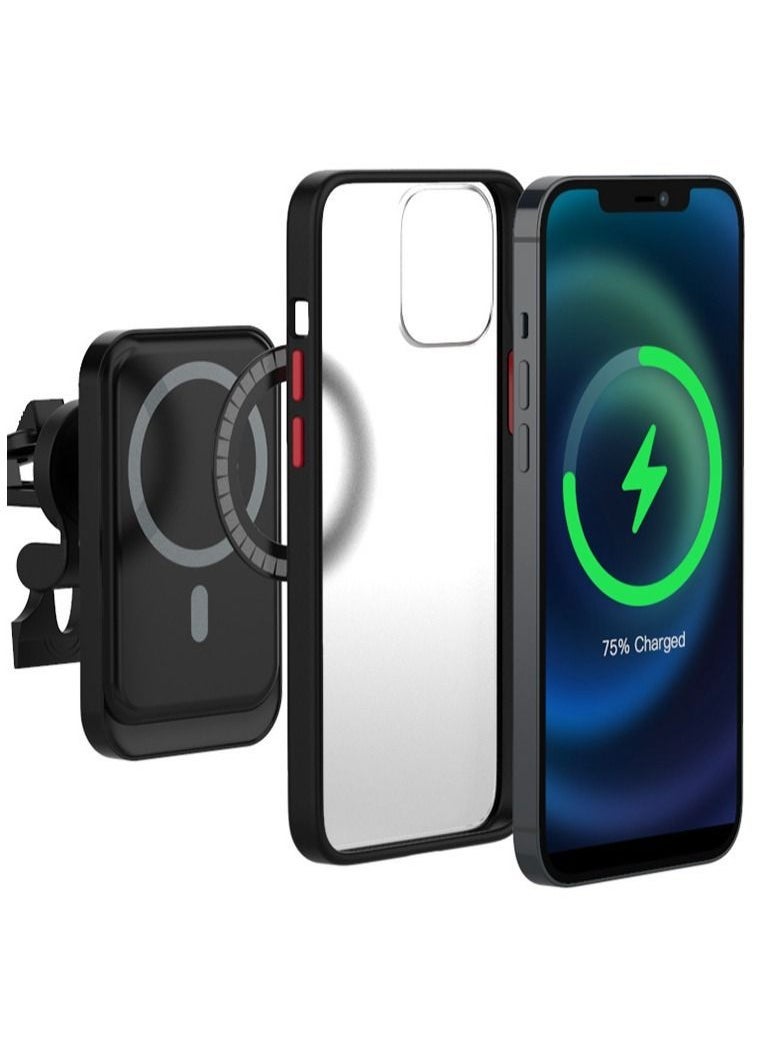 SYOSI - 2 Pcs Phone Magnetic Ring, Compatible with Magsafe Wireless Charger for iPhone 13/ 13 Pro/ Mini/ Pro Max/ 12 and Huawei Receiver Car Metal Ring Sticker - Image 1