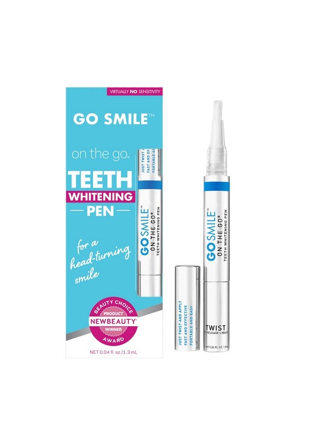 Go Smile - GO SMILE On The Go Teeth Whitening Pen, Teeth Whitener & Stain Remover Self Care Gifts for Women & Men - Whitening Strips Alternative - Travel Size for Gift Basket or Stocking Stuffers, Mint, 1.3mL - Image 1