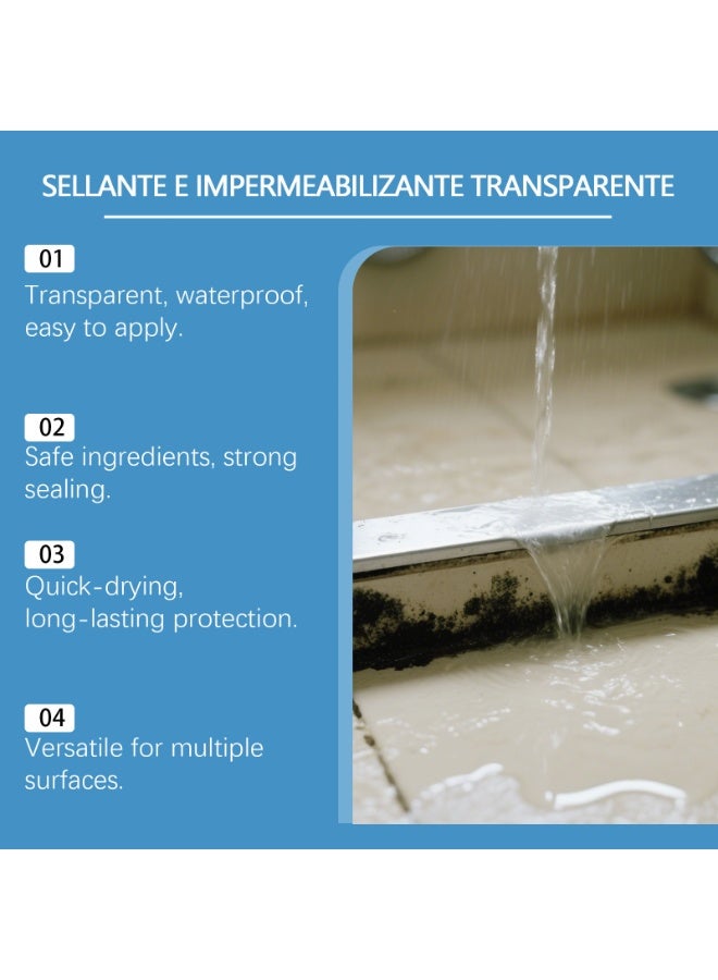 Transparent Sealing Waterproof Adhesive - Home Tile Gap Filler, Indoor and Outdoor Leak Repair Coating - Image 3