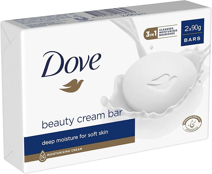 Dove صابون دوف الأصلي للجمال 3 في 1 ينظف ويرطب ويغذي صابون استحمام خالي من الكبريتات لبشرة ناعمة وسلسة مناسب للاستخدام اليومي 2x90غ 3 عبوات - Image 5