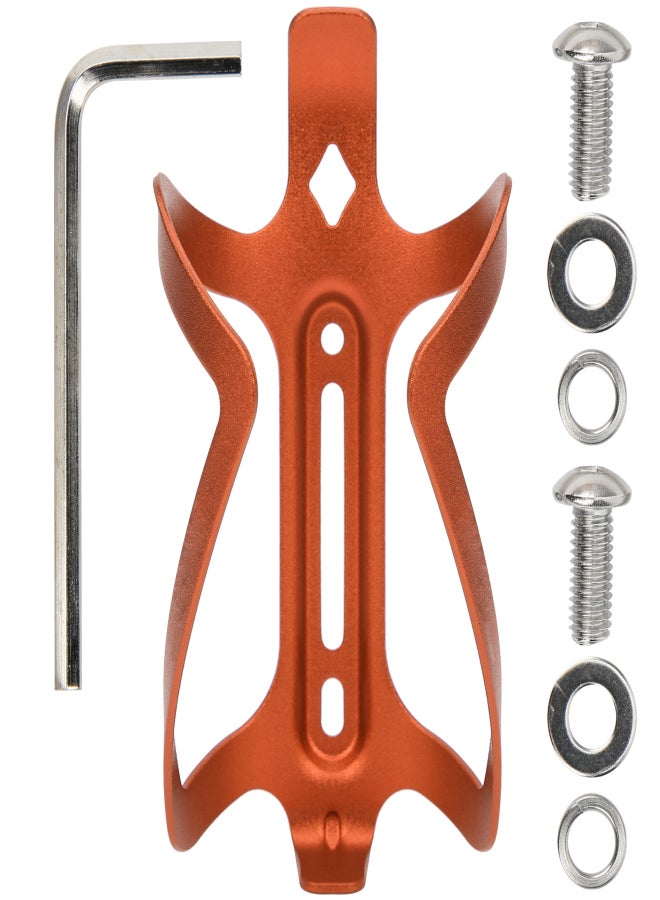 ZTTO Bicycle Water Bottle Aluminum Alloy Holder Mountain Bike Bottle Mount Cage RackOrange - Image 1