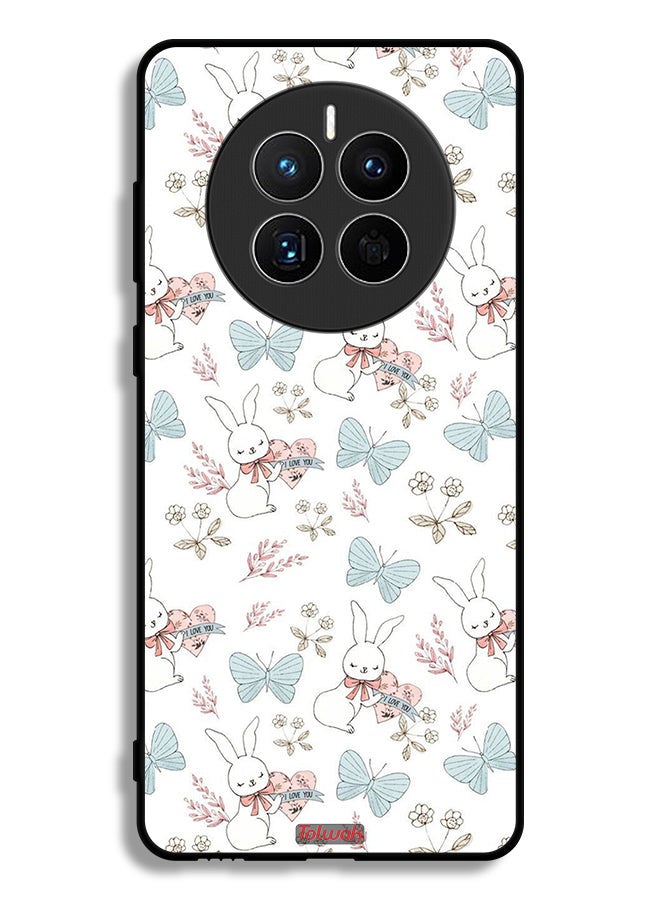 Tolwak Huawei Mate 50E Protective Case Cover Rabbit And Butterflies - Image 1