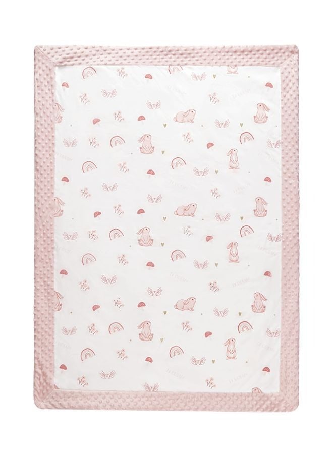 TEN-M JOURNEY Ultra Soft Double Layer Plush Baby Blanket with Cute Animal Printed and Raised Dots for Crib, Newborn and Toddler 100x140cm  - Image 1