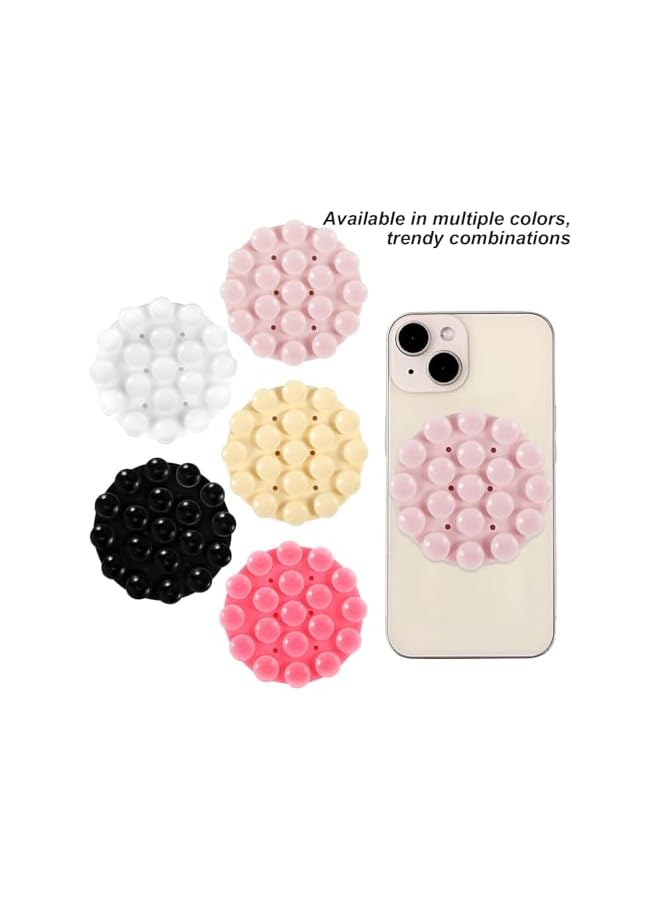 S-TOP 5-Pack Silicone Suction Phone Holders for Mirror Selfies | Double sided silicone suction holders stick to car, mirror or shower surfaces, supporting hands-free selfies, videos - Image 3