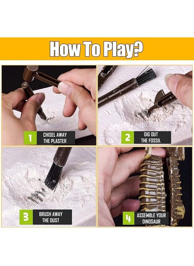 Dig & Discover Dino Stegosaurus Dinosaur Skeleton 3D Fossil Bones Excavation, Science Educational Toy Kit For Kids, Children