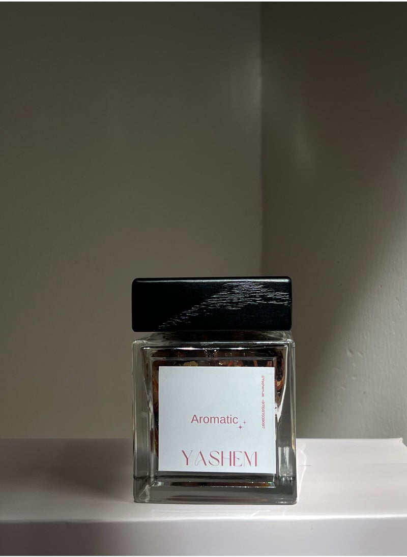 يشم بخور عطري 100 جرام – مزيج فاخر من العود، خشب الصندل، الورد، اللبان، المسك، والنفحات الفرنسية  - Image 1