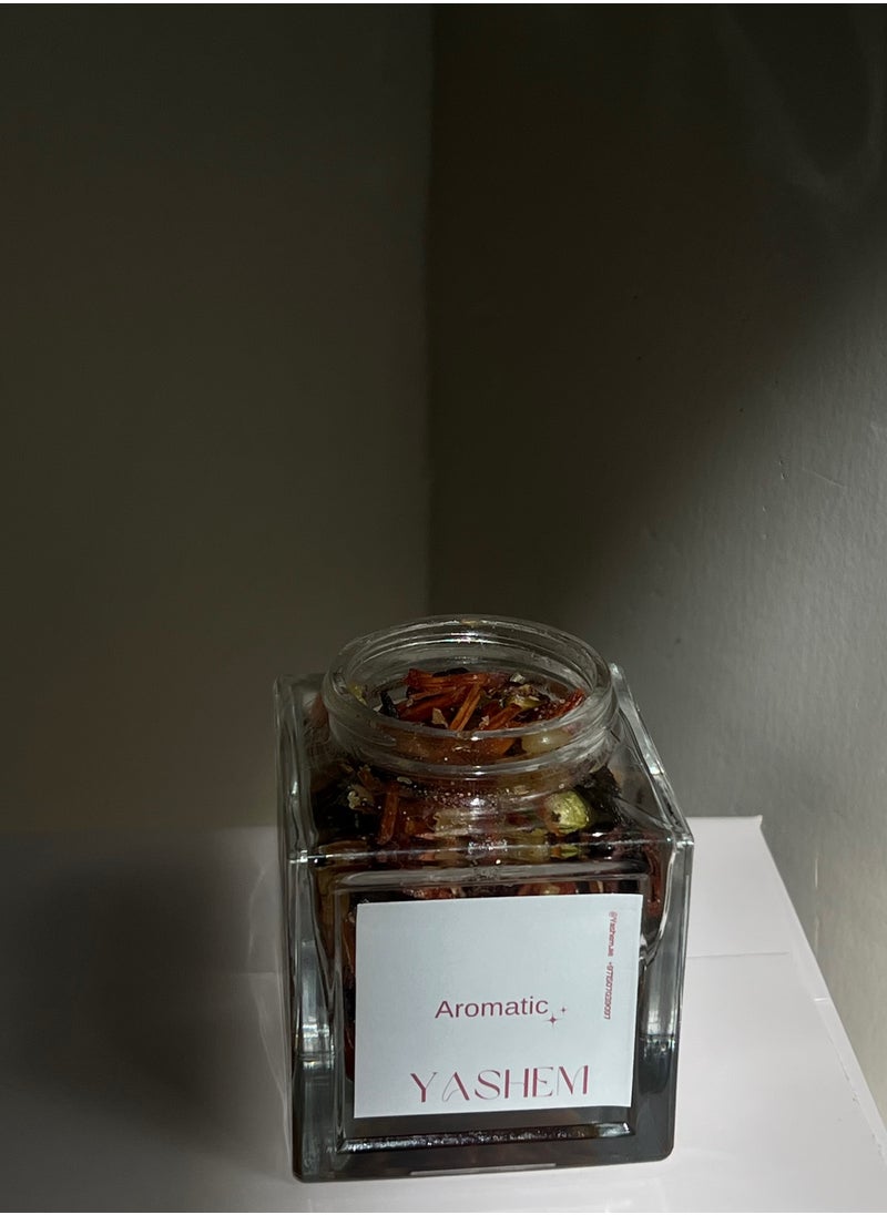 يشم بخور عطري 100 جرام – مزيج فاخر من العود، خشب الصندل، الورد، اللبان، المسك، والنفحات الفرنسية  - Image 3