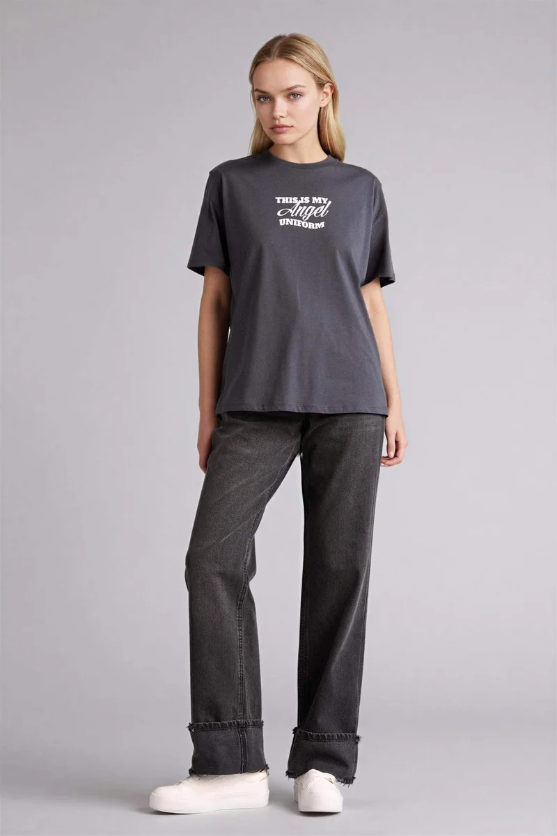DeFacto Oversize Fit Printed T-shirt