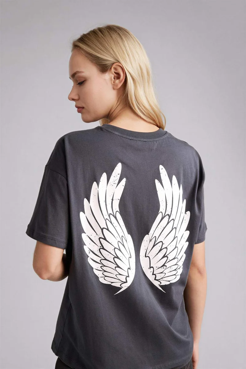 DeFacto Oversize Fit Printed T-shirt