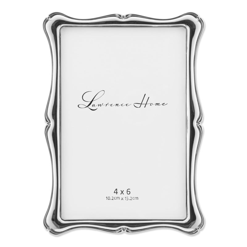 Lawrence Frames 710246 Silver Metal Romance Picture Frame, 4 by 6-Inch, Silver