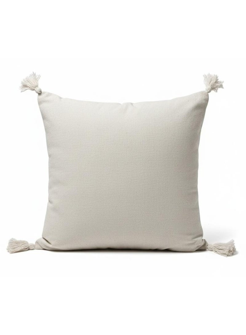 أي كي دي سي وسادة فنية مزخرفة مستوحاة من مدينة تمارا العربية من تصميم AKDC - تصميم مربع من القطن، 45×45 سم - Image 2