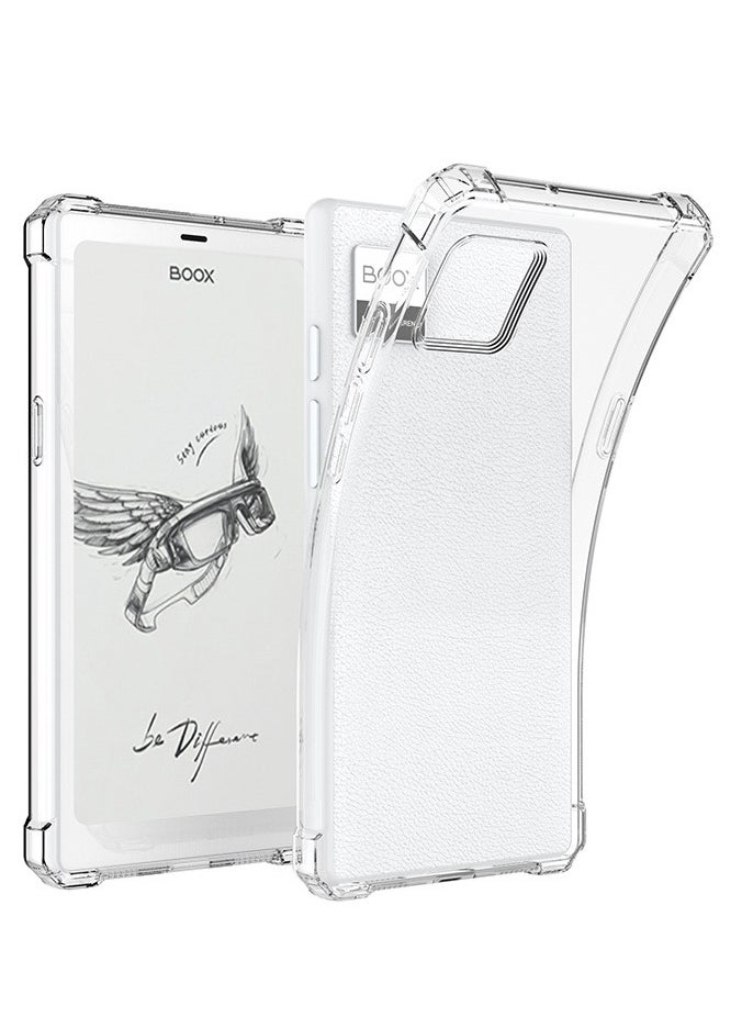 General - Clear Case Compatible with Onyx BOOX P6 (6.13 inch), Transparent Anti-yellowing E-ink E-Paper eBook Case, Anti-fall Airbag TPU Soft Protective Cover - Image 1