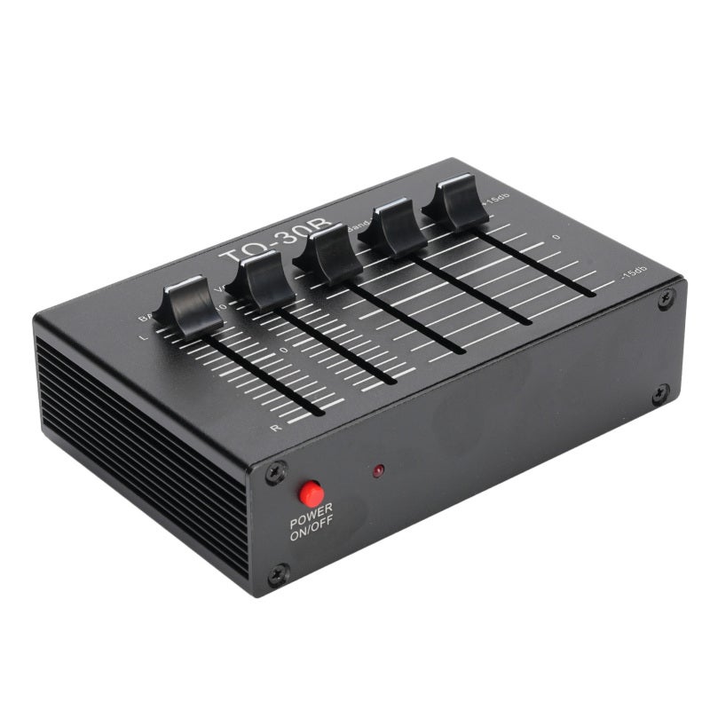 Phono Preamp 2 Channel Aluminum Alloy 3 Band Equalizer - TI NE5532 Low Noise Signal Processing Tone Adjustment for Record Player Home Car Audio Use - Image 3