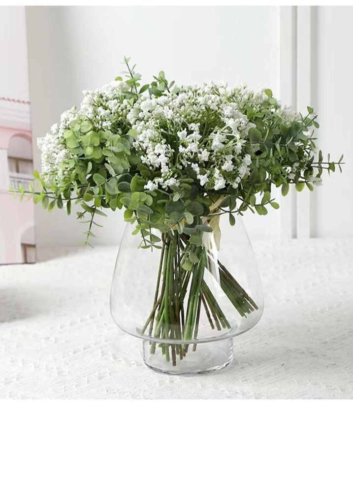 Kutis European Style Simulation Flower White/Green  Height 29cm  - Image 1