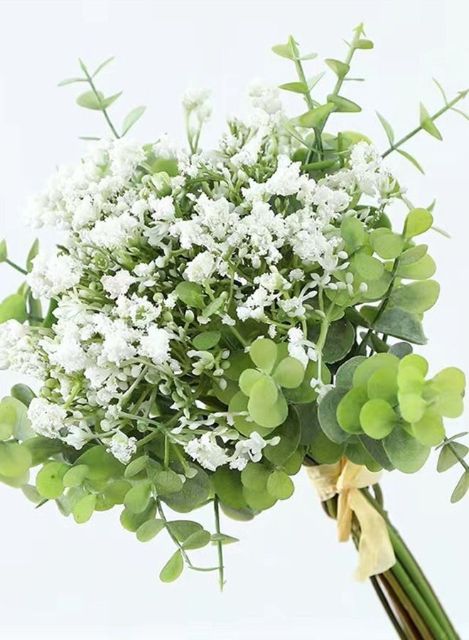 Kutis European Style Simulation Flower White/Green  Height 29cm  - Image 2