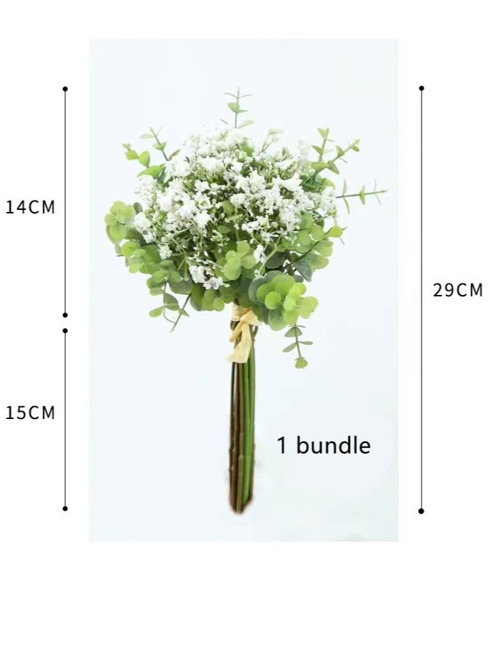 Kutis European Style Simulation Flower White/Green  Height 29cm  - Image 5