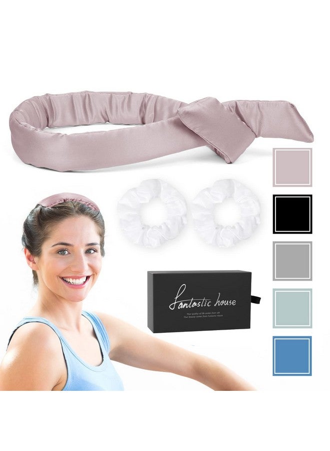 Fantastic house Silk Heatless Hair Curler Mulberry Silk Overnight Heatless Curls Headbandno Heat Silk Hair Curlers To Sleep In Heatless Hair Curler For Short Hair & Long Hair (Hair Curler+2 Hair Scrunchies) - Image 1
