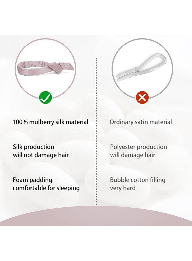 Fantastic house Silk Heatless Hair Curler Mulberry Silk Overnight Heatless Curls Headbandno Heat Silk Hair Curlers To Sleep In Heatless Hair Curler For Short Hair & Long Hair (Hair Curler+2 Hair Scrunchies) - Image 4