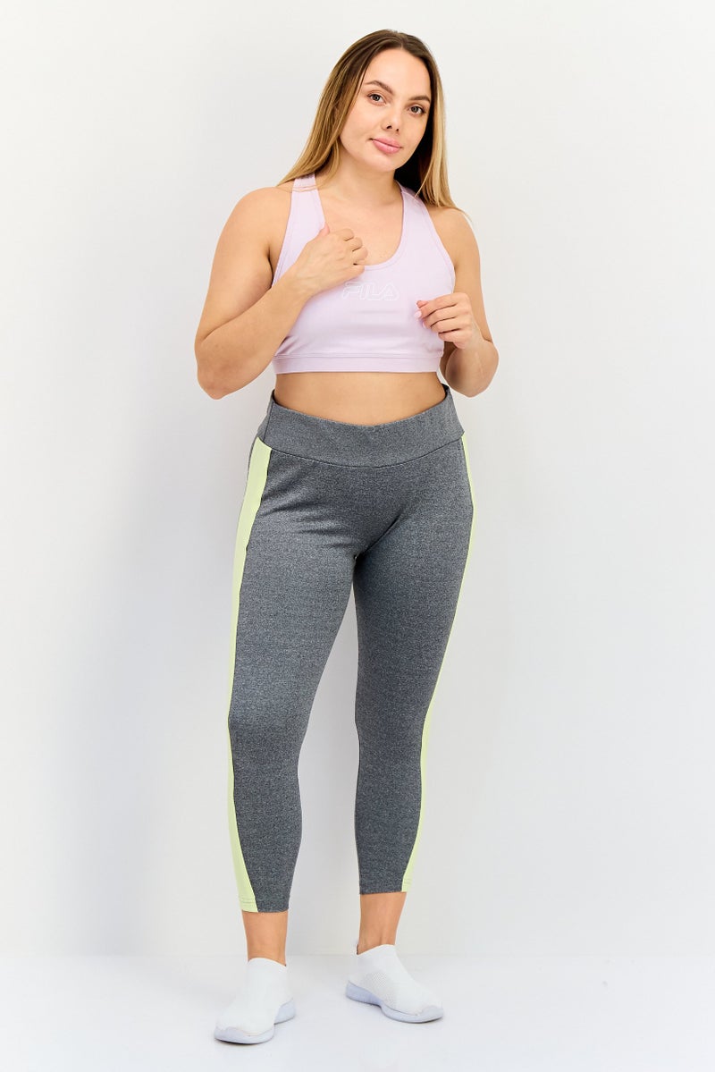 FILA Women Brand Logo Non Padded Sports Bra, Pink - Image 3