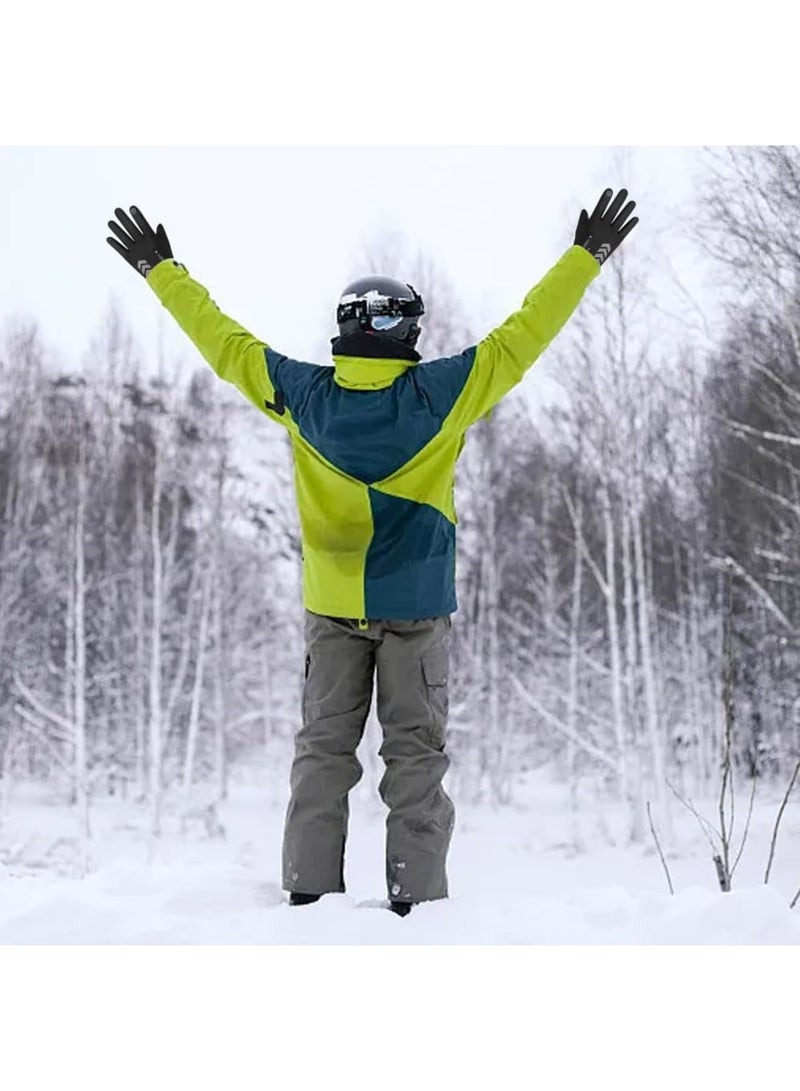 Zikra Thermal Gloves Winter Gloves, Cold Weather Cycling Touchscreen Windproof and Water Resistant Running or Men Women Walking Riding Driving (L) - Image 2